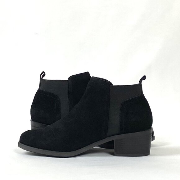 New Me Too Zarita Black Suede Leather Chelsea Ankle Boot 8.5 - Picture 4 of 9